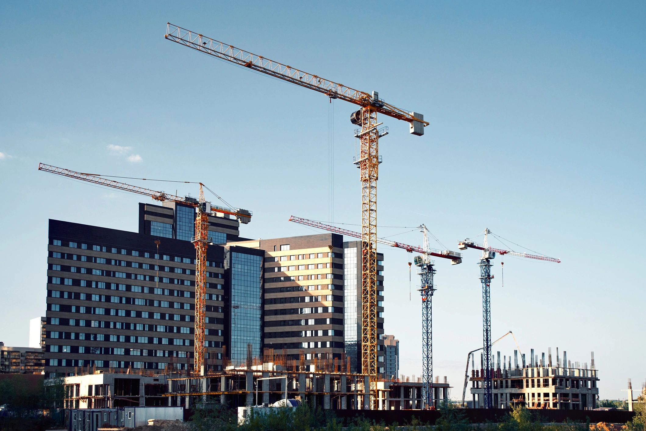 modern commercial construction site